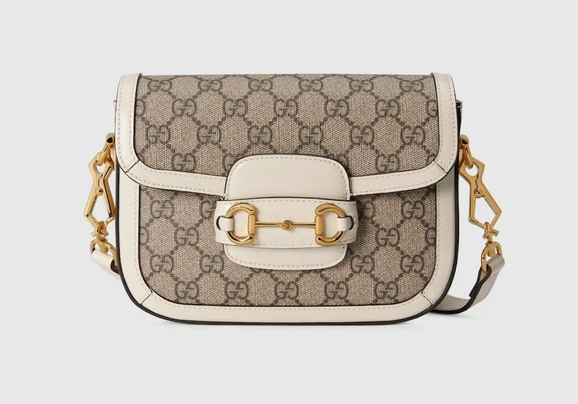 GUCCI Shoulder bag 1955 HORSEBIT GG SUPREME in 9759 beige ebony mystic white