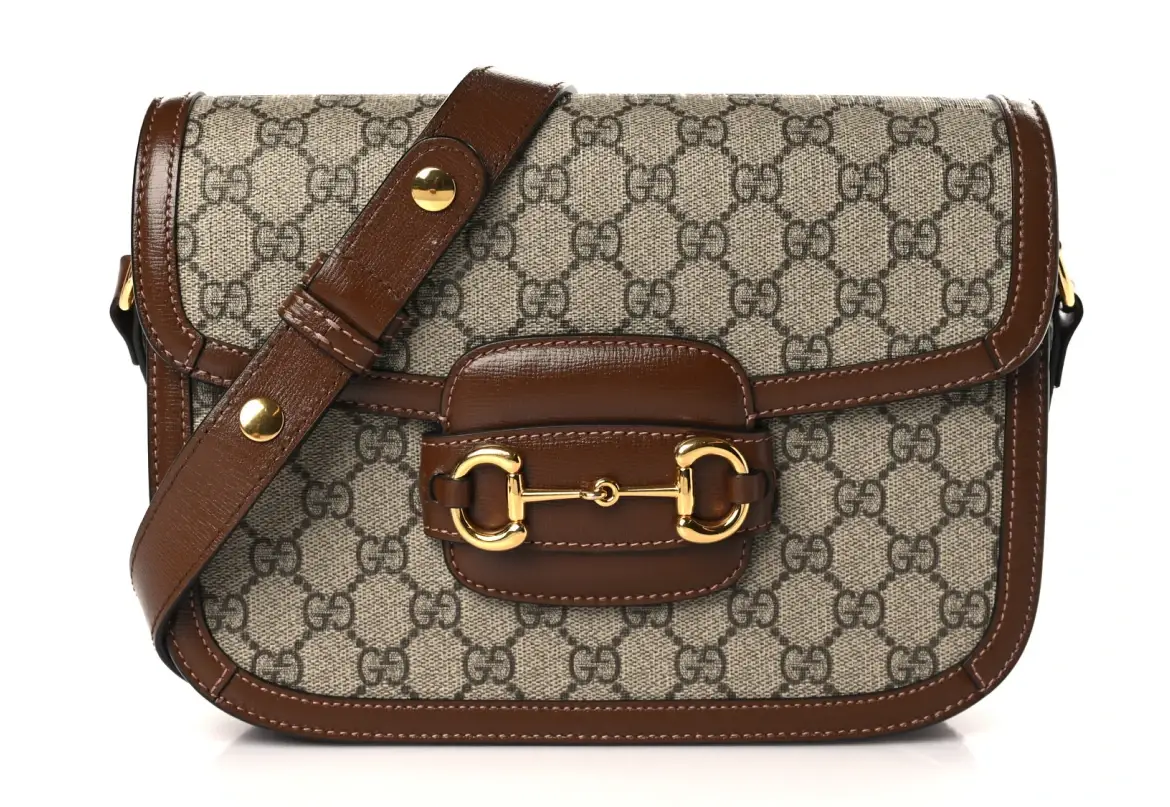 Gucci Horsebit Bag Fake VS Real Guide. Fake Gucci Horsebit with fake print and misaligned stitching