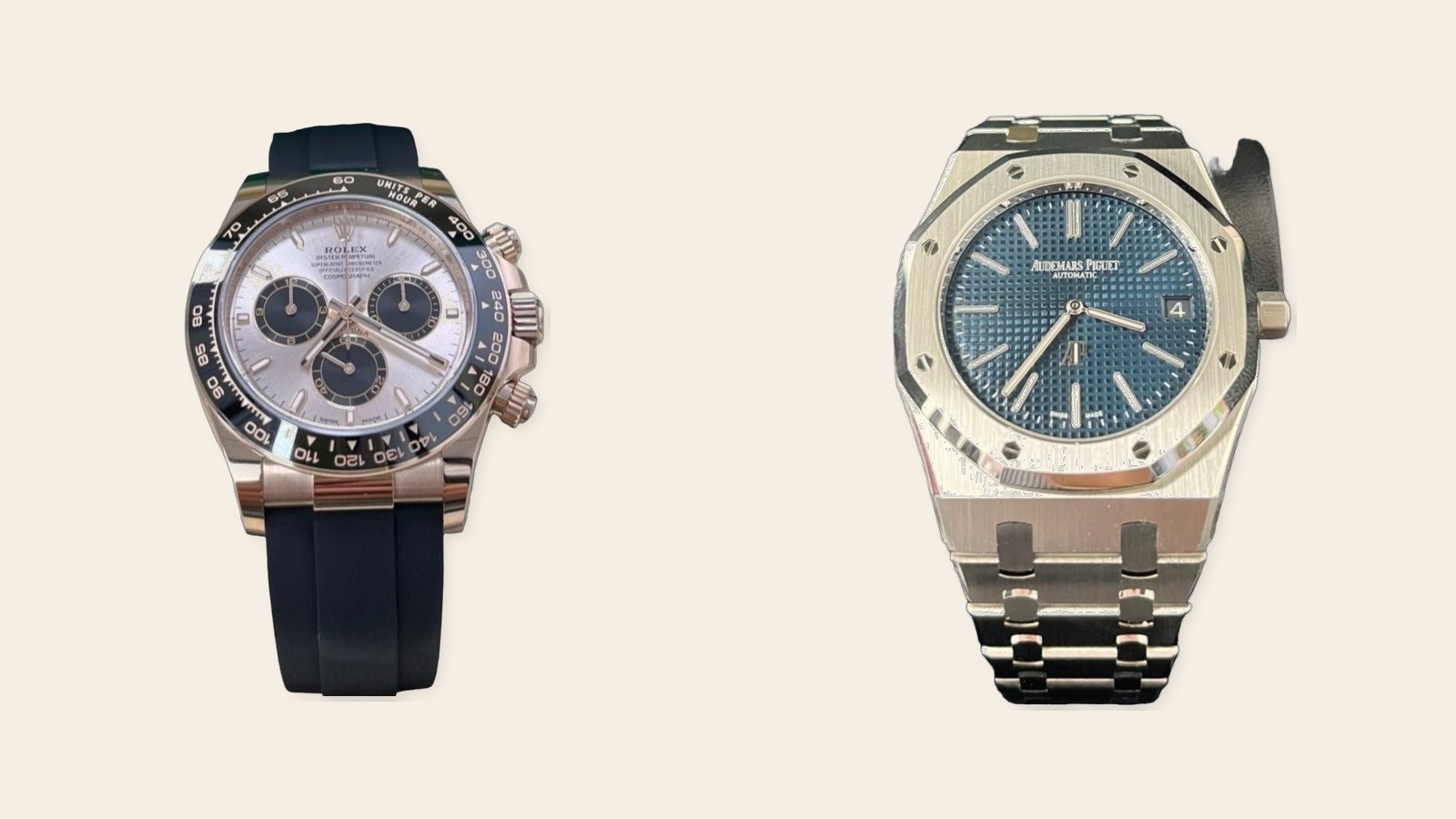 Pre-owned Rolex Cosmograph Daytona and Audemars Piguet Royal Oak from Libas Collective Dubai